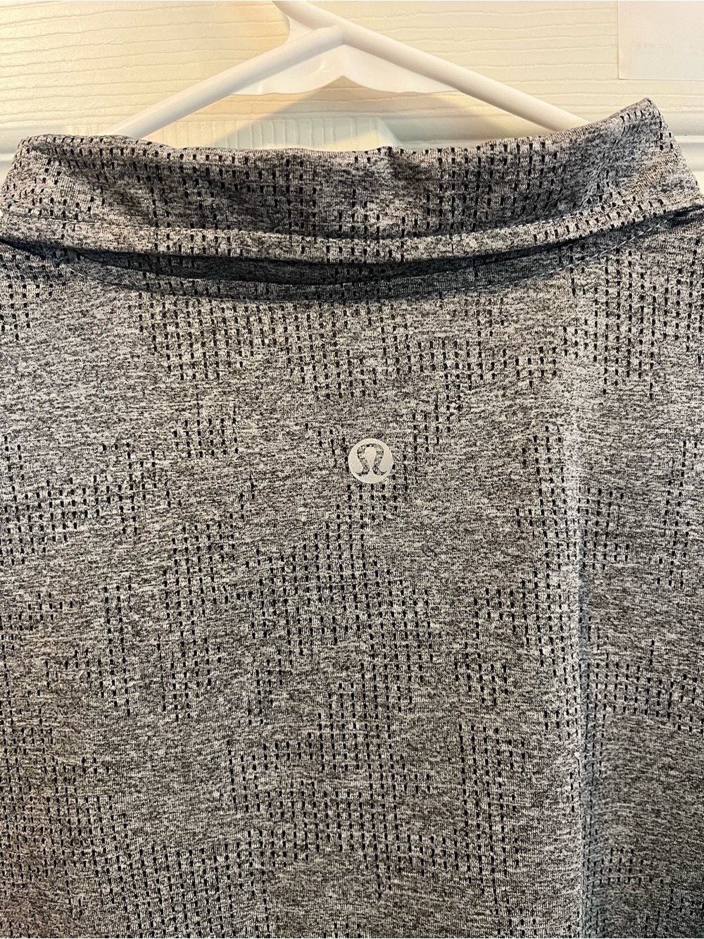 Lululemon Heathered Gray Athletic Top Polo